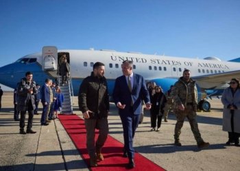 ڤۆلۆدیمێر زیلینسکی گەهشتە ئەمریکا