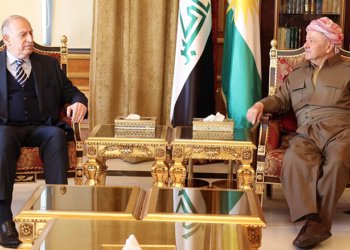 سەرۆک بارزانی ل گه‌ل سەرۆکێ بەرەیێ رزگاری و گەشەپێدانێ كۆمبوو