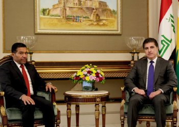 سەرۆکێ هەرێما کوردستانێ پێشوازی ل سەرۆكێ پڕۆژێ نیشتمانی یێ عیراقی ‏كر