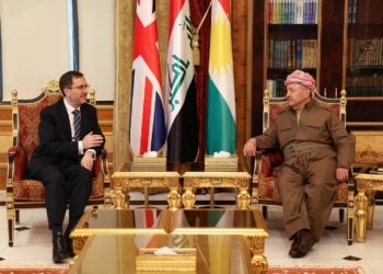 سەرۆك بارزانی پێشوازی ل بالیۆزێ بریتانیا ل عیراقێ كر