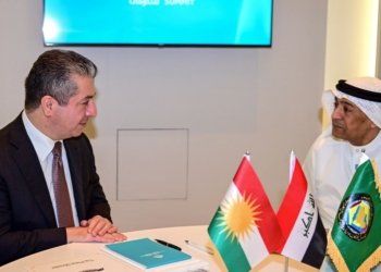 مه‌سرور بارزانى دگه‌ل ئه‌میندارێ گشتى یێ جڤاتا هاریكاریا وه‌لاتێن كه‌نداڤ كۆمبوو