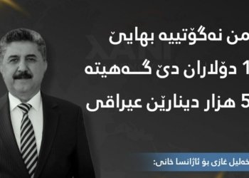 د. خه‌لیل غازى : من نه‌گوتییه‌ دبیت بهایێ 100 دۆلارێن ئه‌مریكى بگه‌هیته‌ 500 هزار دینارێن عیراقى