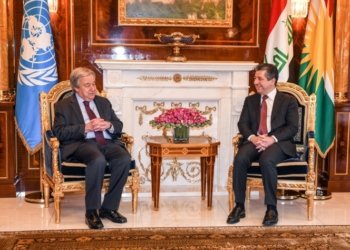 مه‌سرور بارزانى پێشوازى ل سكرتێرێ گشتییێ نه‌ته‌وه‌یێن ئێكگرتى كر