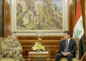 نێچیرڤان بارزانی ل گەل جەنەرال ماركفارلن كۆمبوو