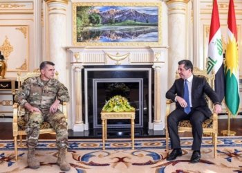 مەسرور بارزانی پێشوازی ل فەرماندەیێ گشتی یێ هێزێن هەڤپەیمانان ل عیراق و سووریا کر