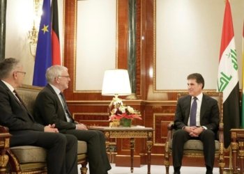 سه‌رۆك نێچيرڤان بارزانى دگەل شاندەکێ بلند یێ ئه‌ڵمانیا كۆمبوو‌