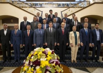 نێچيرڤان بارزانى پێشوازى ل‌ شاندێ كۆلیژه‌كا سه‌ربازيیا عێراقى كر
