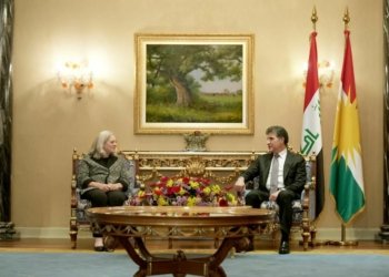 سه‌رۆك نێچيرڤان بارزانى دگەل باڵيۆزا ئه‌مريكا كۆمبوو