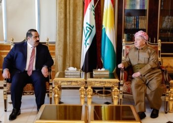 سه‌رۆك بارزانى پێشوازى ل شانده‌كێ هه‌ڤپه‌یمانییا عه‌زم كر