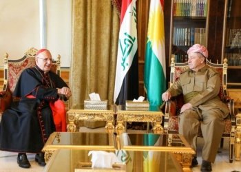 سه‌رۆك بارزانى پێشوازى ل سه‌رۆكێ كه‌نیسه‌یا كلدان ل عیراقێ و جیهانێ و شاندێ دگه‌لدا كر