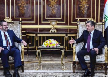 مه‌سرور بارزانی پێشوازی ل رێكخه‌رێ بالیۆزخانا ئەمریکا ل عێراقێ كر