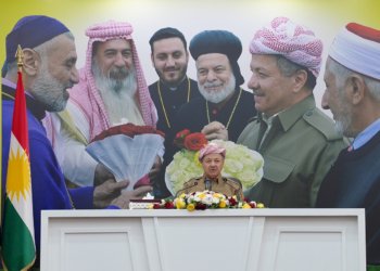 سه‌رۆك بارزانى دگه‌ل ته‌خ و چینێن قه‌زا شێخان كۆمبوو