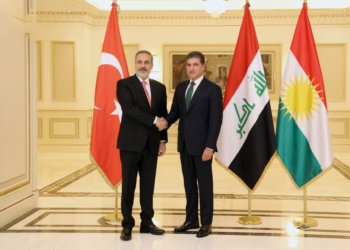 نێچيرڤان بارزانى، سه‌رۆكێ هه‌رێما ‏كوردستانێ ئەڤرۆ پێشوازى ل هاكان فيدان، وه‌زيرێ دەرڤەیێ توركيا كر.‏