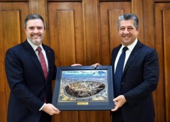 سه‌رۆكێ حكومه‌تا هه‌رێما كوردستانێ پێشوازى ل بالیۆزێ كه‌نه‌دا ل عیراقێ كر