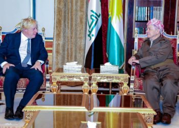 سه‌رۆك بارزانى پێشوازى ل بۆریس جۆنسۆنى كر