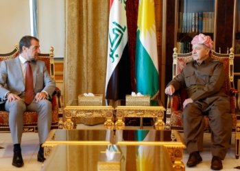 سه‌رۆك بارزانى پێشوازى ل كونسۆلێ گشتییێ فره‌نسا ل هه‌ولێرێ كر