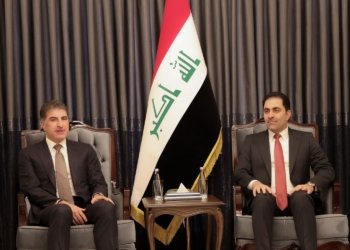 سه‌رۆك نێچیرڤان بارزانى دگه‌ل محسن مه‌نده‌لاوى كۆمبوو