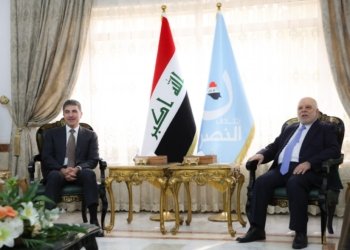 سه‌رۆك نێچیرڤان بارزانى و حه‌یده‌ر عه‌بادى كۆمبوون