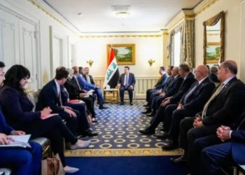 سەرۆكوەزیرێن عیراقێ و بریكارێ وه‌زیرێ گه‌نجینه‌یا ئه‌مریكا كۆمبوون