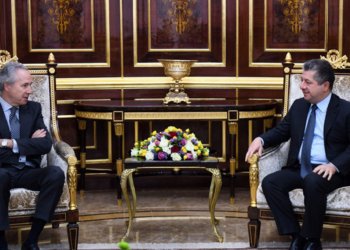 سەرۆكوەزیران مەسرور بارزانی پێشوازی ل بالیۆزێ ئسپانیا ل عیراقێ كر