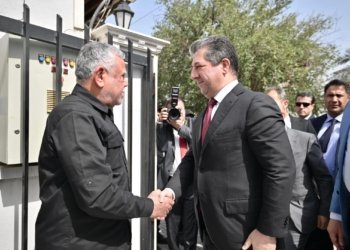 مەسرور بارزانی و هادی عامری دووپات ل چارەسەركرنا ئاریشەیا مووچەیی كر