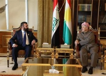 سەرۆک بارزانی پێشوازی ل سەرباز بەرزنجی ئەندامێ جڤاتا لەندەن لامبس كر