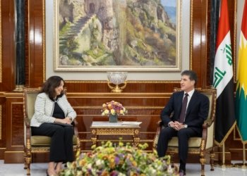 نێچيرڤان بارزانى و بریکارا وەزارەتا دەرڤە یا ئەمریکا ڕه‌وشا ئێزدييان گوتۆبێژكر