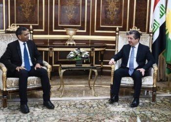 مەسرور بارزانی پێشوازی ل بالیۆزێ هندستانێ ل عیراقێ كر