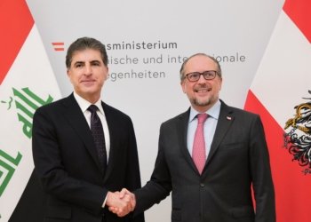 نێچیرڤان بارزانی ل گەل وەزیرێ دەرڤە یێ نەمسا كۆمبوو