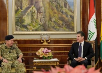 نێچيرڤان بارزانى پێشوازی ل‌ شاندەكێ سه‌ربازییێ بريتانى كر