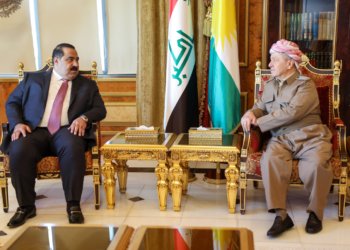 سه‌رۆك بارزانى و موسه‌ننا ئه‌لسامه‌رائى په‌یوه‌ندییێن هه‌ولێر و به‌غدا گوتوبێژكرن