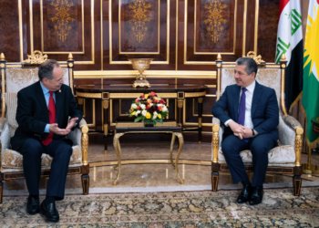 مه‌سرور بارزانى و بالیۆزێ نوو یێ سویسرا ل عیراقێ پیرۆزباهى ل ئێك و دوو كر