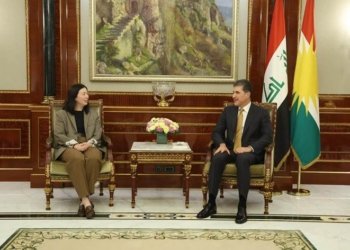 نێچيرڤان بارزانى و ڤیکتۆریا تایلەرێ پێشهاتێن ده‌ڤه‌رێ گۆتوبێژ كرن