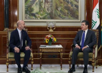 نێچيرڤان بارزانى پێشوازی ل‌ سه‌رۆكێ ده‌زگەهێ مه‌عاريف یێ توركى كر