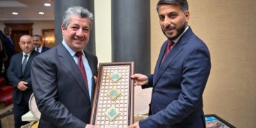 مەسرور بارزانی و پارێزگارێ نەجەف دووپاتی ل گرنگییا پێشڤه‌برنا په‌یوه‌ندییێن دوولایانه‌ كر