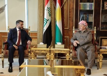 سەرۆك مەسعود بارزانی پێشوازی ل پارێزگارێ نەجەف كر