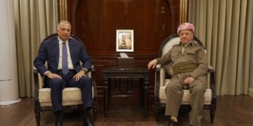 سەرۆك بارزانی و مستەفا كازمی ڕەوشا سیاسییا عیراقێ گۆتوبێژكر