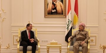 سەرۆک بارزانی پێشوازی ل کۆنسولێ گشتییێ فرەنسا ل هەولێرێ كر